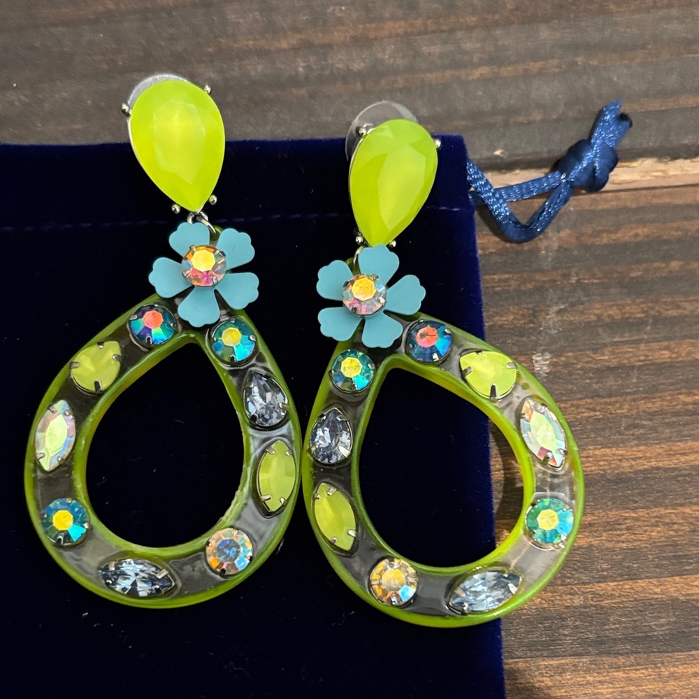 INC International Concepts Green and Blue Teardrop Earrings